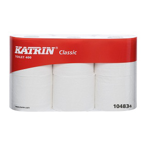 104834 KATRIN Classic Toilet 400 Бумага туалетная, 2сл., 50м., упак. 42 рул.