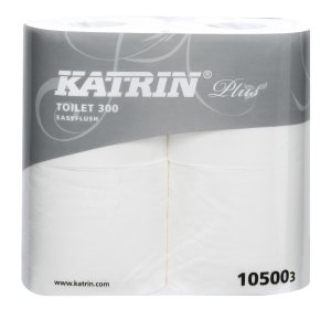 Katrin Plus Toilet 300 EasyFlush, Бумага туалетная быстрорастворимая, 2сл., 37,5м.,  (20шт в упак)